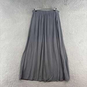 CP Shades Gray 100% Rayon Long Maxi Skirt Size Small
